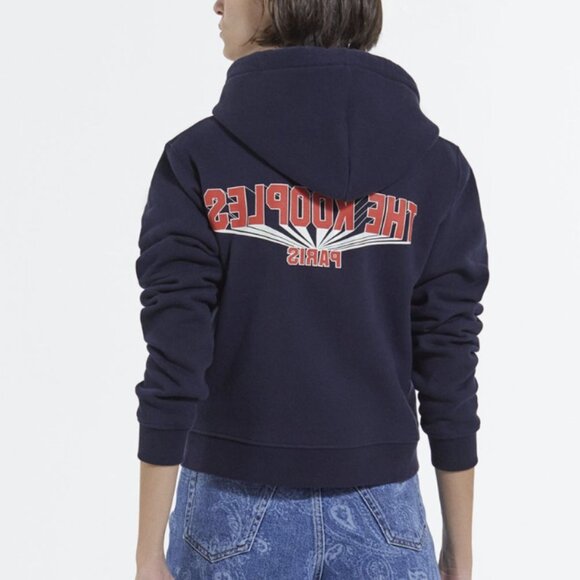 The Kooples Navy and Red Hoodie - Picture 2 of 7